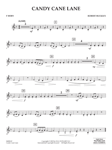 Candy Cane Lane - F Horn