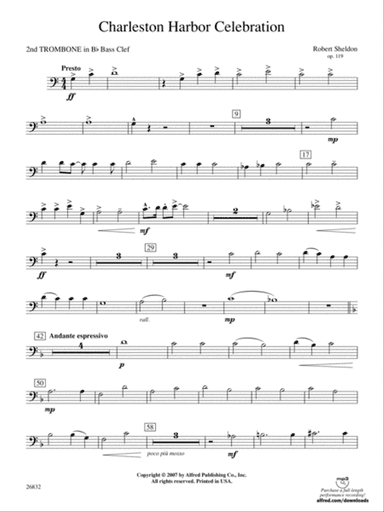 Charleston Harbor Celebration: (wp) 2nd B-flat Trombone B.C.