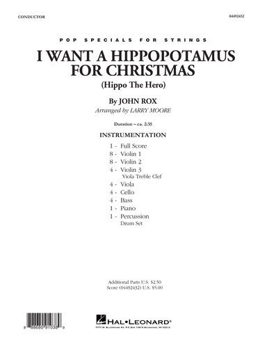 I Want A Hippopotamus For Christmas (arr. Larry Moore) - Conductor Score (Full Score)