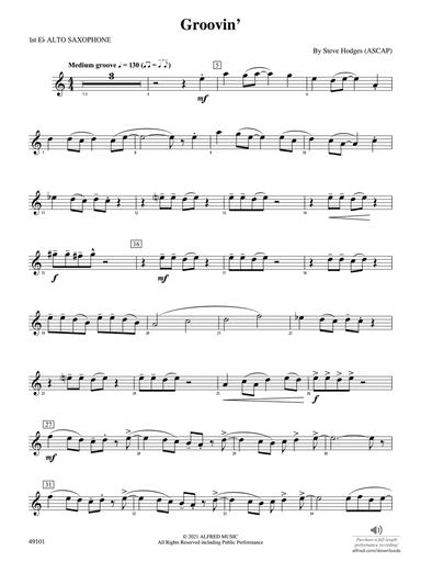 Groovin': E-flat Alto Saxophone
