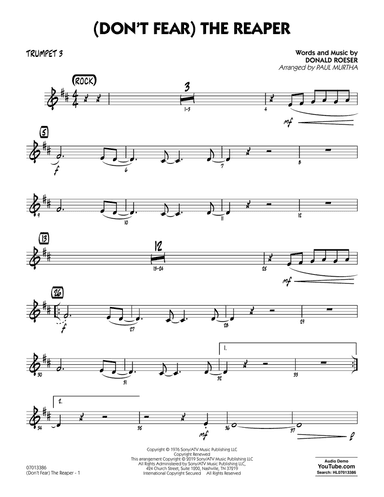 (Don't Fear) The Reaper (arr. Paul Murtha) - Trumpet 3