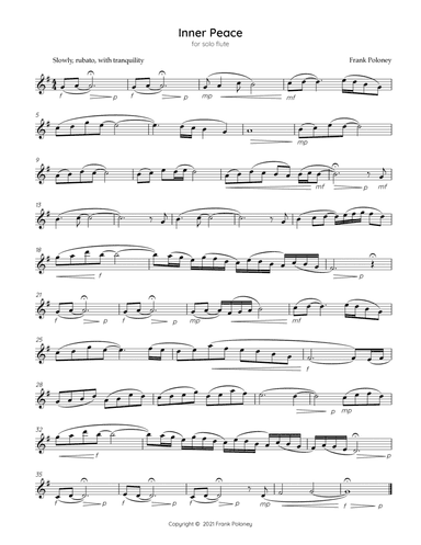 Inner Peace for Solo Flute