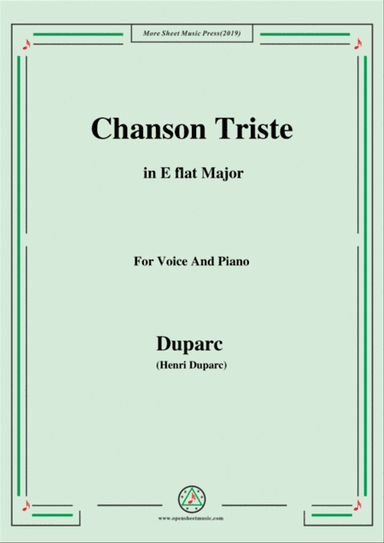 Duparc-Chanson Triste in E flat Major