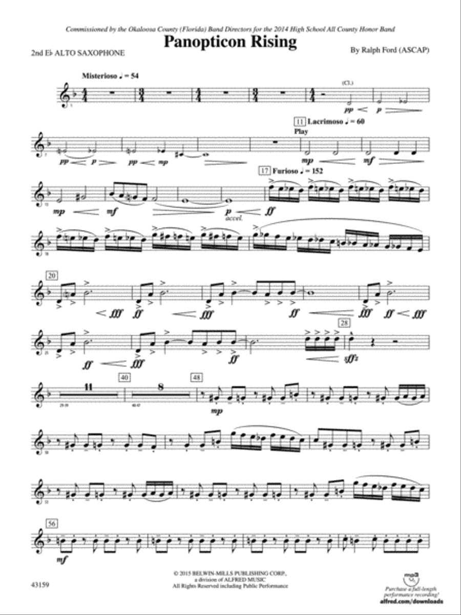 Panopticon Rising: 2nd E-flat Alto Saxophone