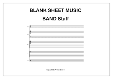 📝 Empty Blank Music Staff (Band Score)
