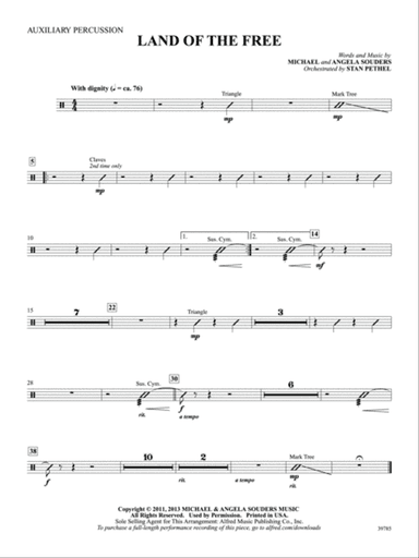 Land of the Free: 1st Percussion