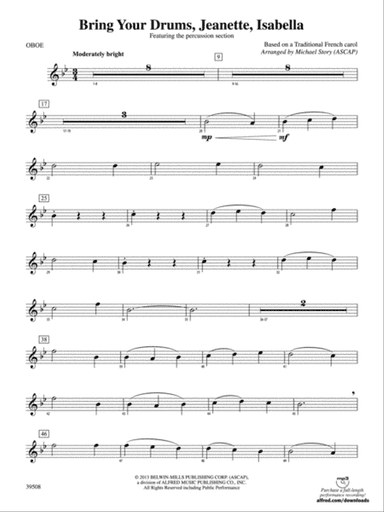 Bring Your Drums, Jeanette, Isabella: Oboe