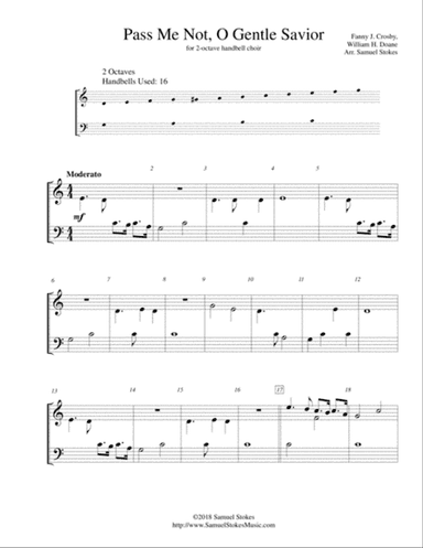 Pass Me Not, O Gentle Savior - for 2-octave handbell choir