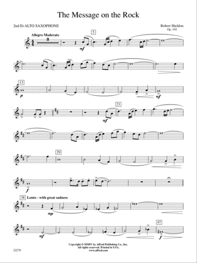 The Message on the Rock: 2nd E-flat Alto Saxophone