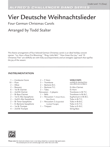 Vier Deutsche Weihnachtslieder: Score