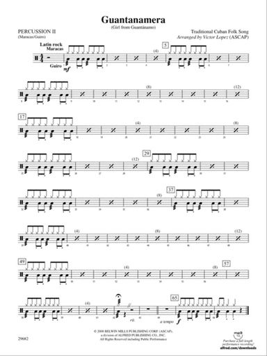 Guantanamera: 2nd Percussion