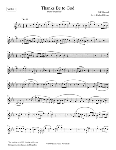 Thanks Be to God-string quartet: 1st Violin