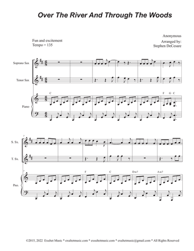Over The River And Through The Woods (Duet for Soprano and Tenor Saxophone)