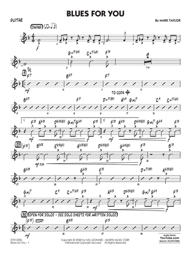 Blues for You - Guitar