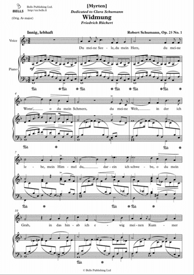 Widmung, Op. 25 No. 1 (F Major)