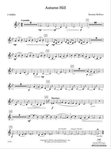 Autumn Hill: 1st F Horn