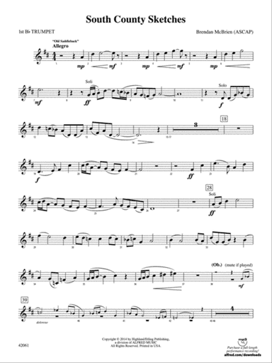South County Sketches: 1st B-flat Trumpet