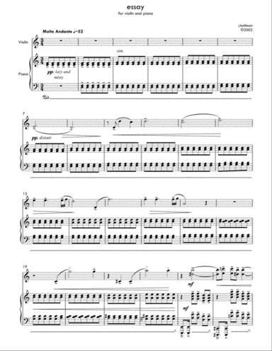 essay for violin and piano