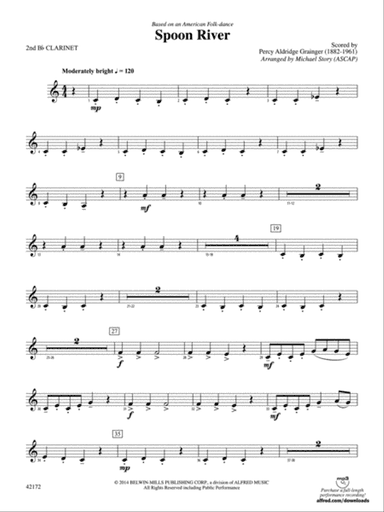 Spoon River: 2nd B-flat Clarinet
