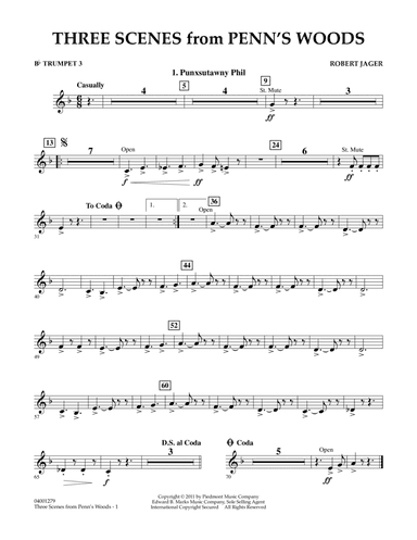 Three Scenes From Penn's Woods - Bb Trumpet 3
