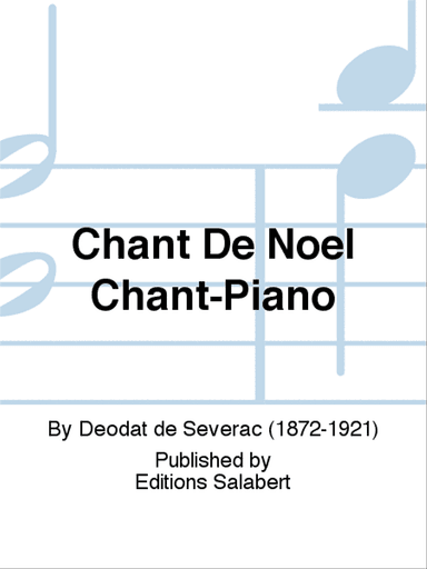 Chant De Noel Chant-Piano