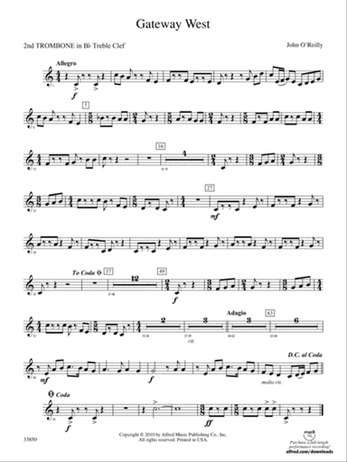 Gateway West: (wp) 2nd B-flat Trombone T.C.