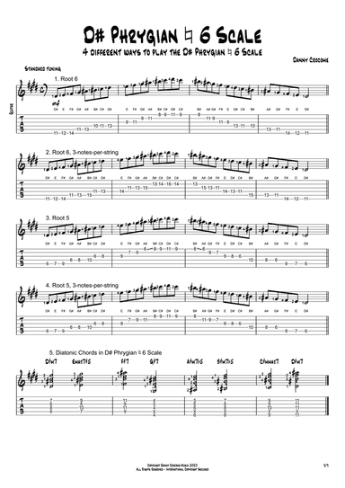 D# Phrygian Natural 6 Scale (4 Ways to Play)