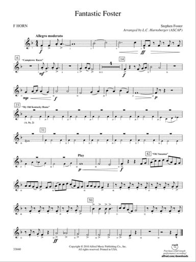 Fantastic Foster: 1st F Horn