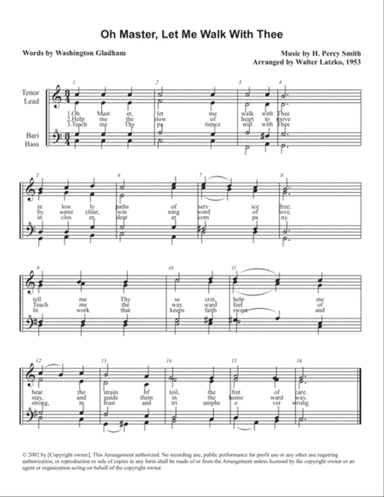 O Master, Let Me Walk With Thee