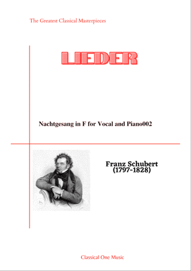 Schubert-Nachtgesang in F for Vocal and Piano(Ver.2)