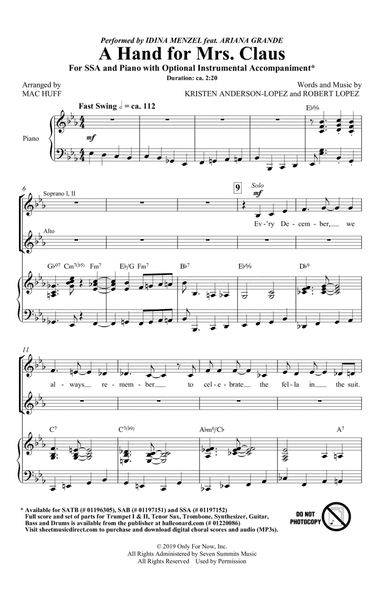 A Hand For Mrs. Claus (arr. Mac Huff)