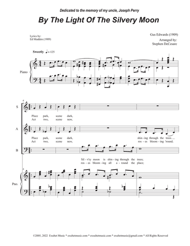 By The Light Of The Silvery Moon (Vocal Trio - (SAB)