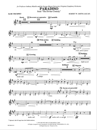 Paradiso (from The Divine Comedy): 3rd B-flat Trumpet