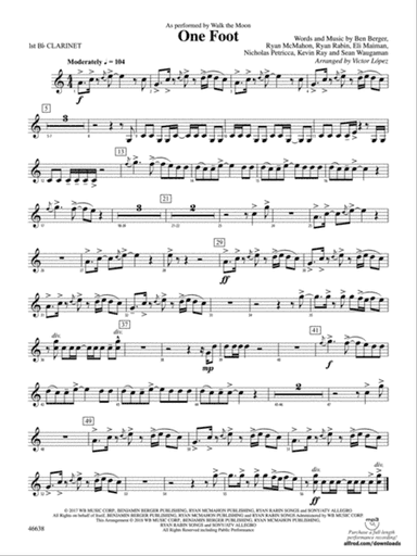 One Foot: 1st B-flat Clarinet