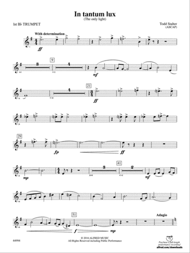 In tantum lux: 1st B-flat Trumpet