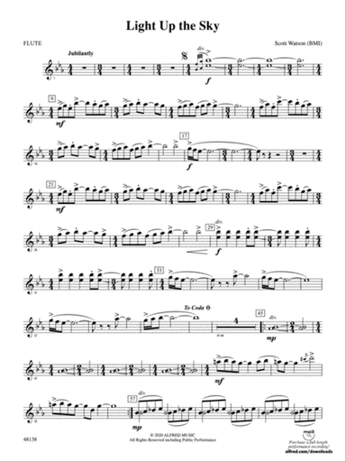 Light Up the Sky: Flute