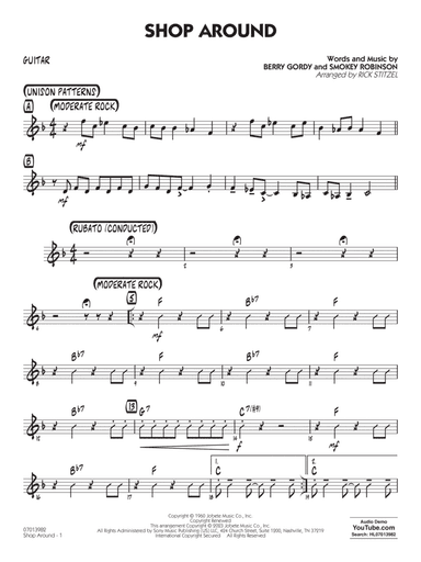 Shop Around (arr. Rick Stitzel) - Guitar