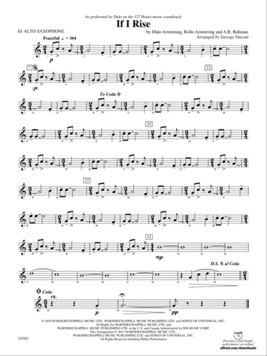 If I Rise: E-flat Alto Saxophone