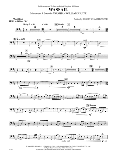 Wassail: (wp) E-flat Tuba B.C.