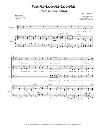 Too-Ra-Loo-Ra-Loo-Ral (That's an Irish Lullaby) (Vocal Trio - (SAB)