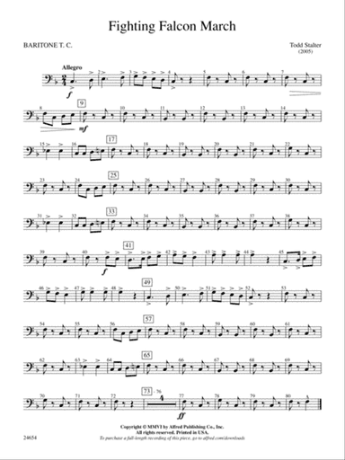 Fighting Falcon March: (wp) B-flat Baritone B.C.