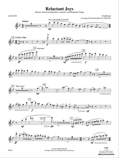 Reluctant Joys: Flute