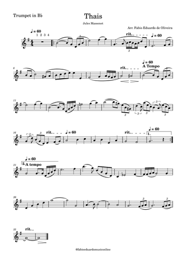 Thais (Meditation) - Easy Arrangement
