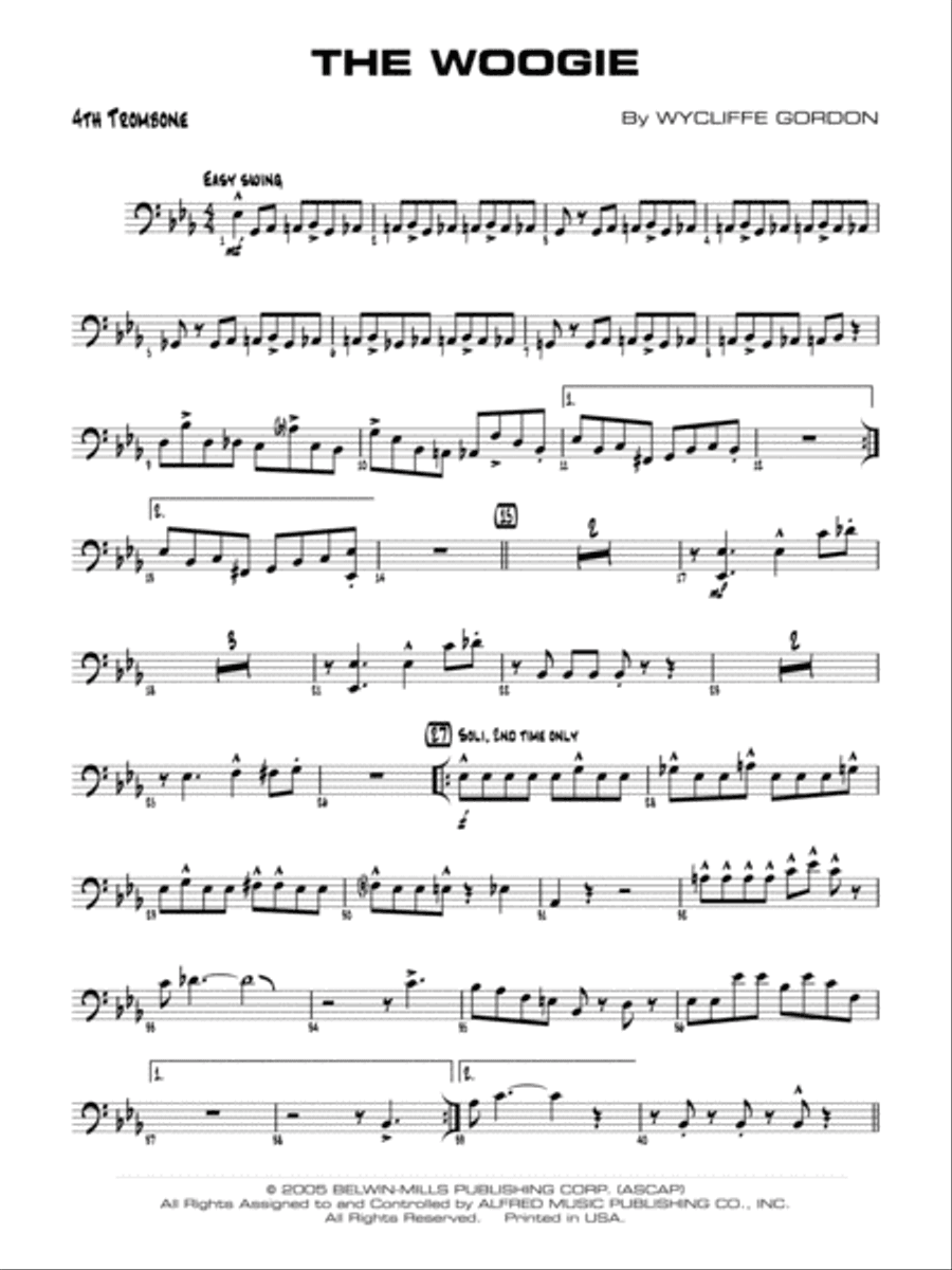 The Woogie: 4th Trombone