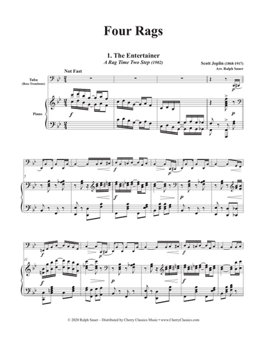 Four Rags for Tuba and Piano