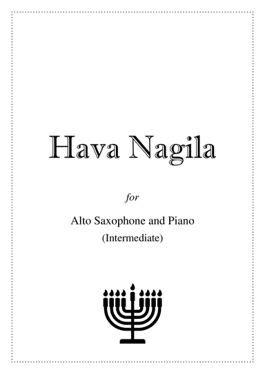 Hava Nagila - Alto Saxophone and Piano