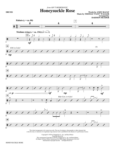 Honeysuckle Rose (arr. Darmon Meader) - Drums