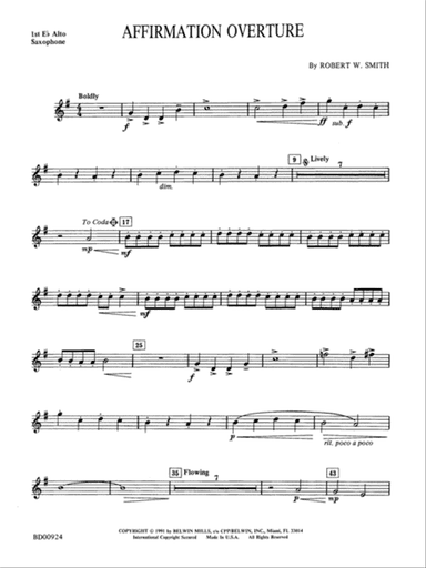 Affirmation Overture: E-flat Alto Saxophone