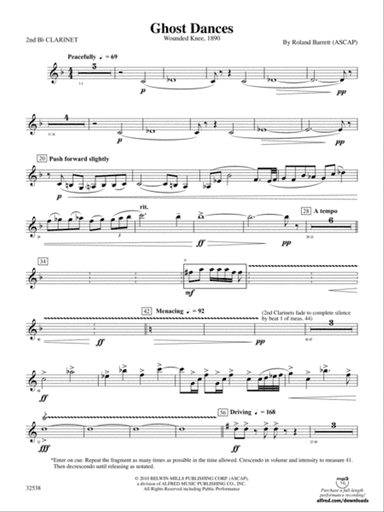 Ghost Dances: 2nd B-flat Clarinet