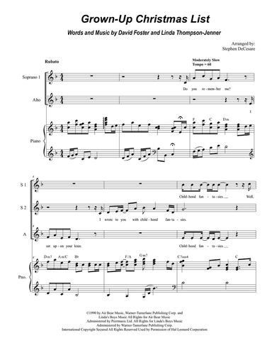 Grown-up Christmas List